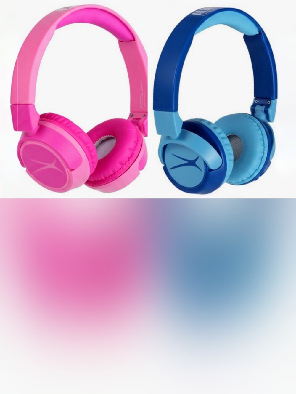Altec Lansing Bluetooth Headphones BOGO Hero Blue, Princess Pink for Kids NIB